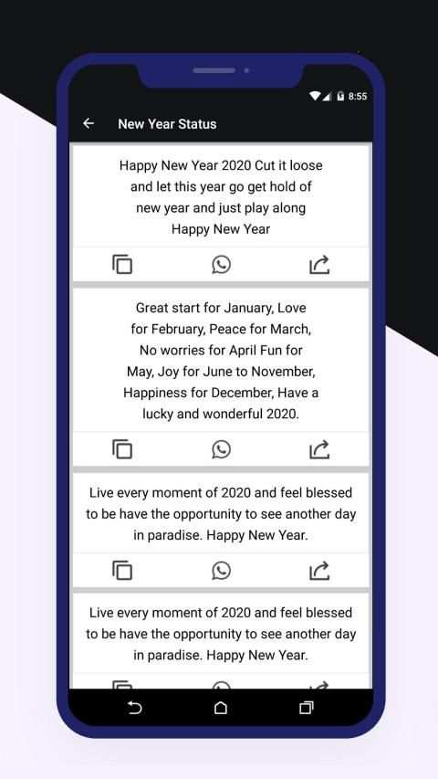 New Year SMS Messages And Status 2020 स्क्रीनशॉट 2