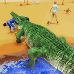 Hungry Crocodile Beach City Attack Simulator 2019