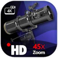 HD Telescope 45x Zoom Camera: Photo & Video on 9Apps
