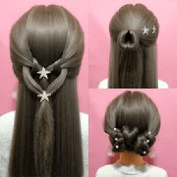 School Hairstyle - Video Step By Step Offline आइकन