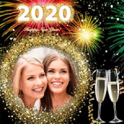 New year photo frame 2020