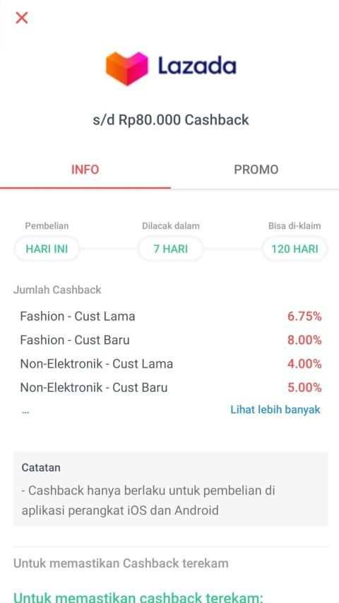 Cashback Belanja Online screenshot 1