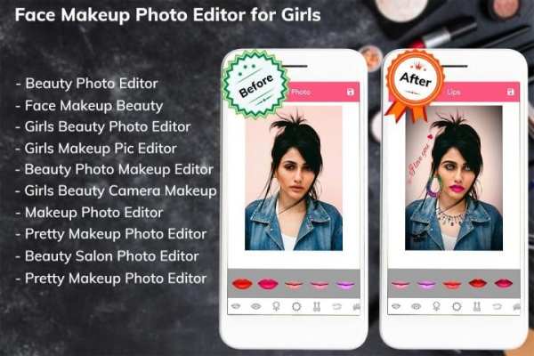 Girl Beauty Makeup Photo Editor:Face Makeup Camera स्क्रीनशॉट 8