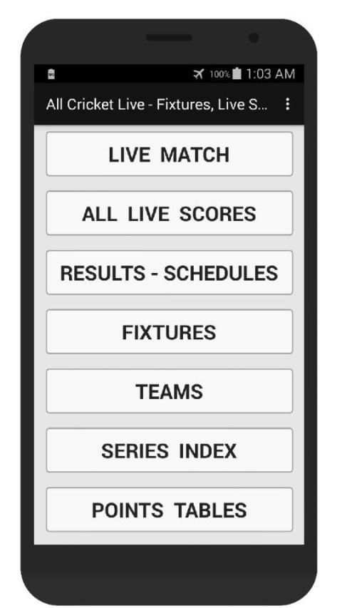 All Cricket Live Scores, Fixtures, News screenshot 2
