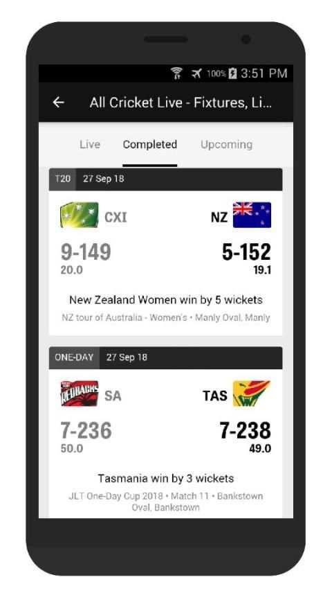 All Cricket Live Scores, Fixtures, News screenshot 8