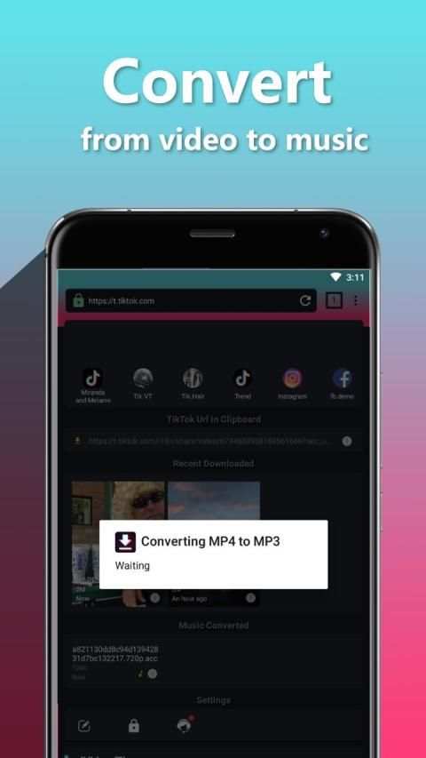Video Downloader for Tik Tok - No Watermark स्क्रीनशॉट 1