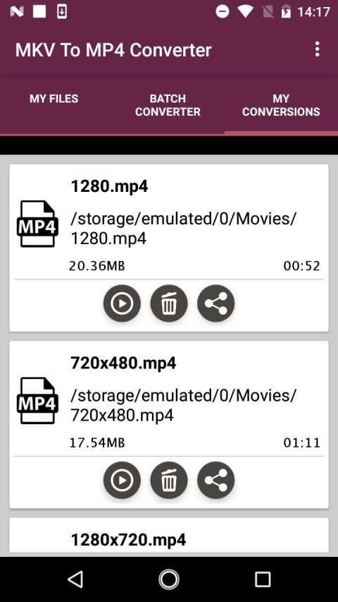 MKV To MP4 Converter स्क्रीनशॉट 1
