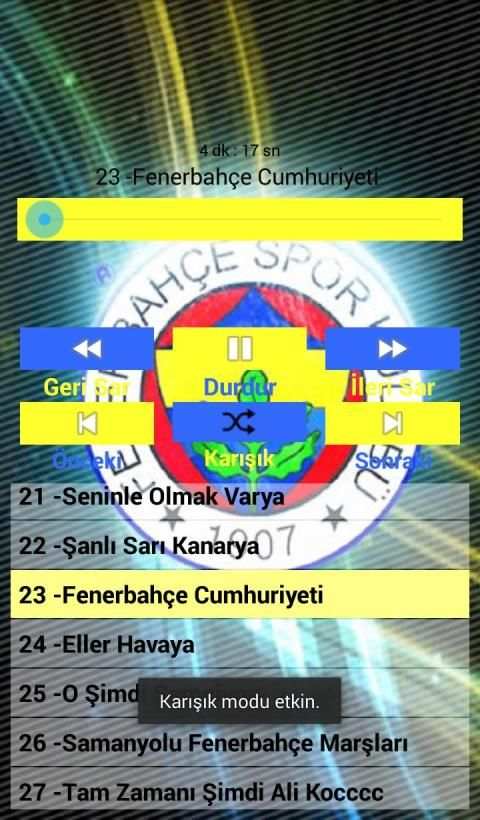 FENERBAHÇE Marşları İnternetsiz Sarı Kanarya Marşı screenshot 2