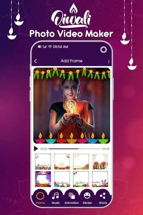 Diwali Photo Video Maker with Music स्क्रीनशॉट 6