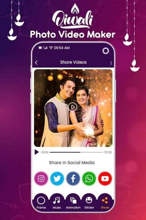 Diwali Photo Video Maker with Music स्क्रीनशॉट 2