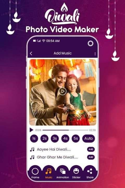 Diwali Photo Video Maker with Music स्क्रीनशॉट 5