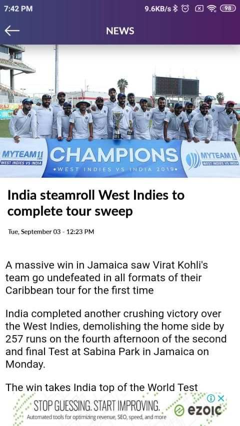 CKT Live Score - Free Live Score screenshot 1