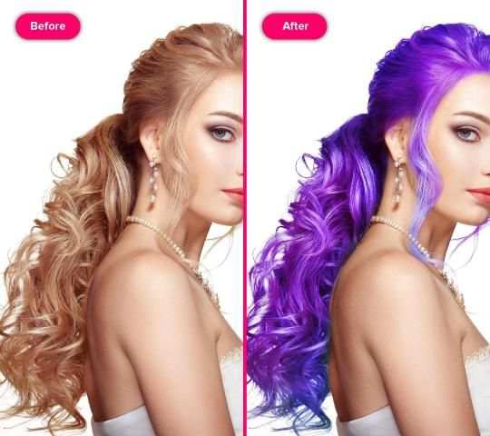 Hair Color Camera Editor screenshot 2