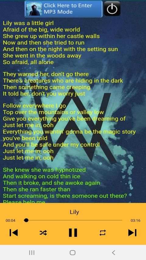 Alan Walker Song plus Lyric screenshot 3