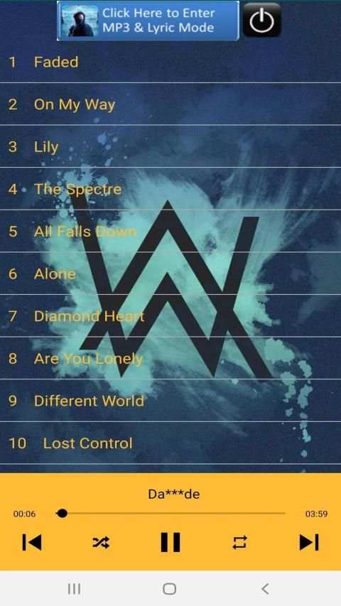 Alan Walker Song plus Lyric screenshot 6