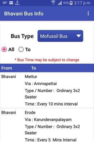 Bhavani Bus Info screenshot 8