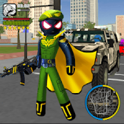 Super Army Stickman Rope Hero Vice Town Crime आइकन