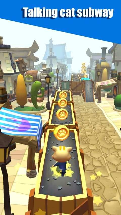 Cat Run - My Tom Subway Surf & Cat Talking screenshot 2