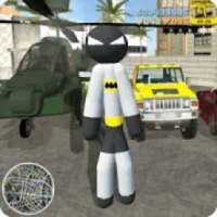 Bat Stickman Rope Hero - Amazing bat Fight