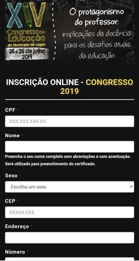 Congresso de Educação do Município de Lages screenshot 3