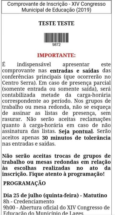 Congresso de Educação do Município de Lages screenshot 1