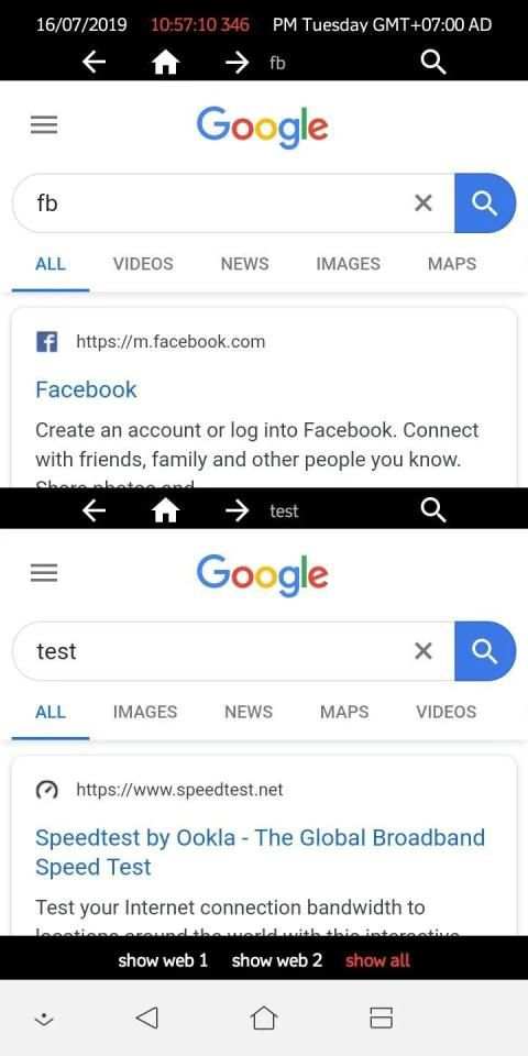 Dual Web Browser screenshot 2