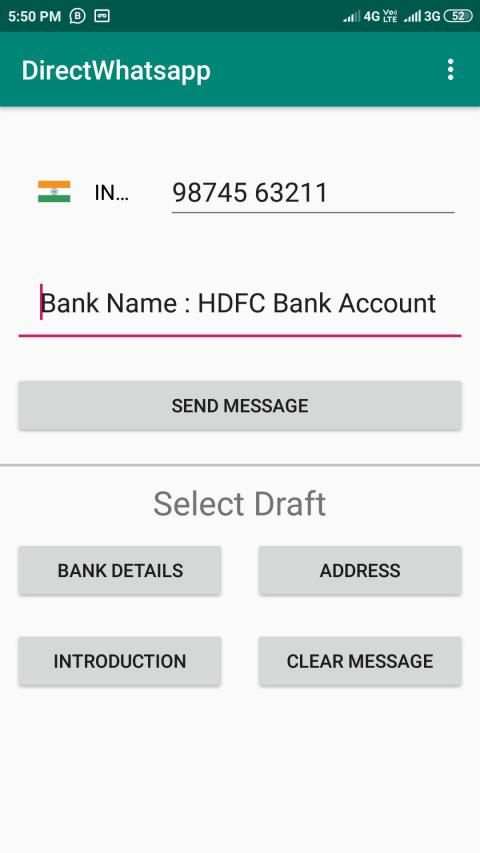 Direct WhatsApp Chat Without Adding Contact Number screenshot 2