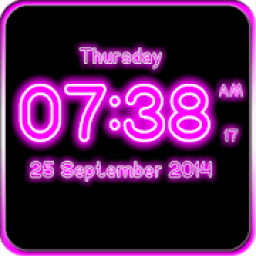 ikon Neon Digital Clock Live Wallpaper