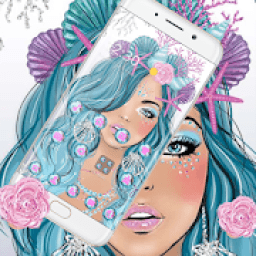 ikon Tema Blue Shell Star Girl