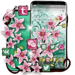 Pink Flower Painting Launcher Theme