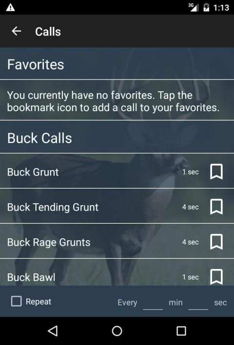 Whitetail Deer Calls screenshot 1