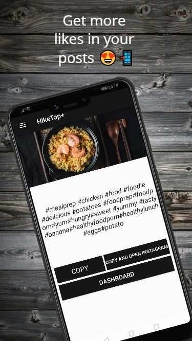 HikeTop+ - Best Hashtags for IG * स्क्रीनशॉट 1
