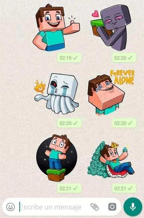 Minestickers en español para WhatsApp screenshot 2