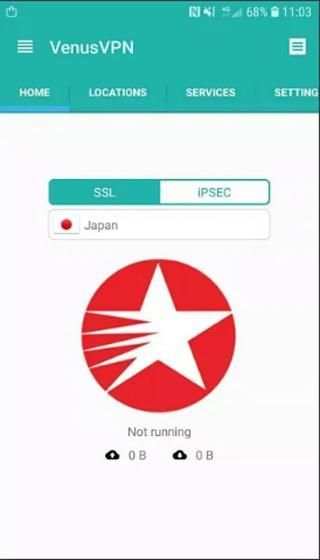 VenusVPN स्क्रीनशॉट 1