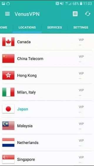 VenusVPN स्क्रीनशॉट 2