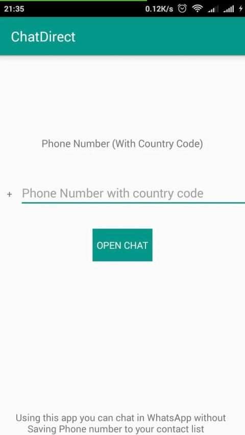 ChatDirect - Direct Chat to Whatsapp screenshot 1