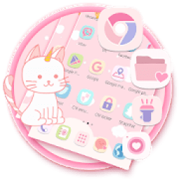 ikon Pink Unicorn Cat Theme