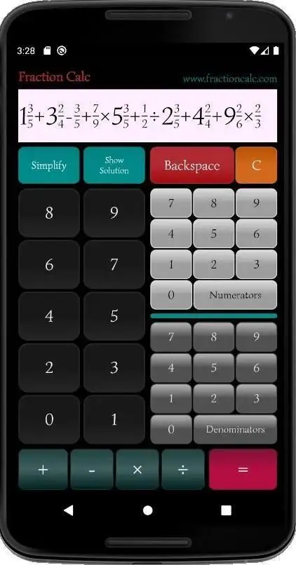 Fraction Calc - Mixed Fraction Calculator screenshot 2