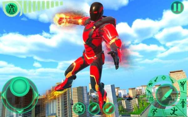 Transform Robot Flying Hero: Fire Hero Robot Games screenshot 7