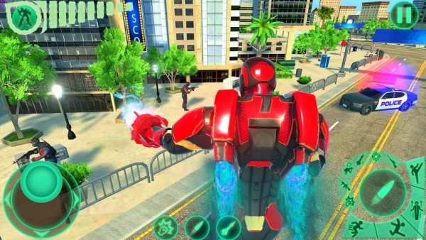 Transform Robot Flying Hero: Fire Hero Robot Games screenshot 11