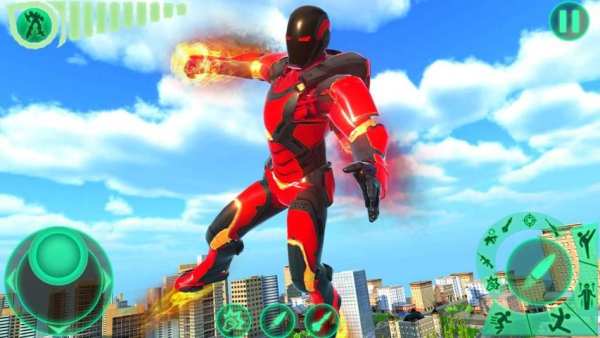 Transform Robot Flying Hero: Fire Hero Robot Games screenshot 10
