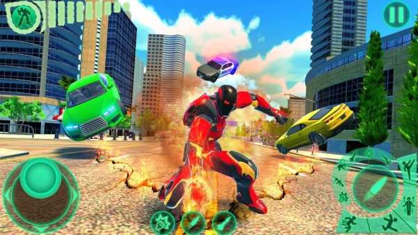 Transform Robot Flying Hero: Fire Hero Robot Games screenshot 12
