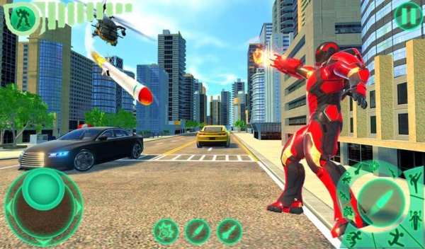 Transform Robot Flying Hero: Fire Hero Robot Games screenshot 1