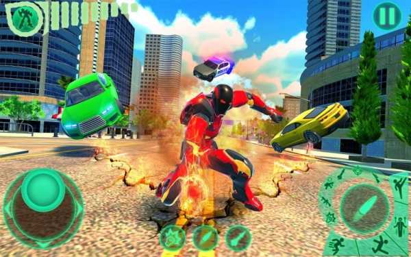 Transform Robot Flying Hero: Fire Hero Robot Games screenshot 8