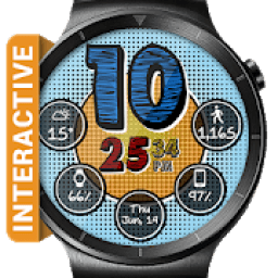 ikon Retro Pop HD Watch Face Widget &amp; Live Wallpaper