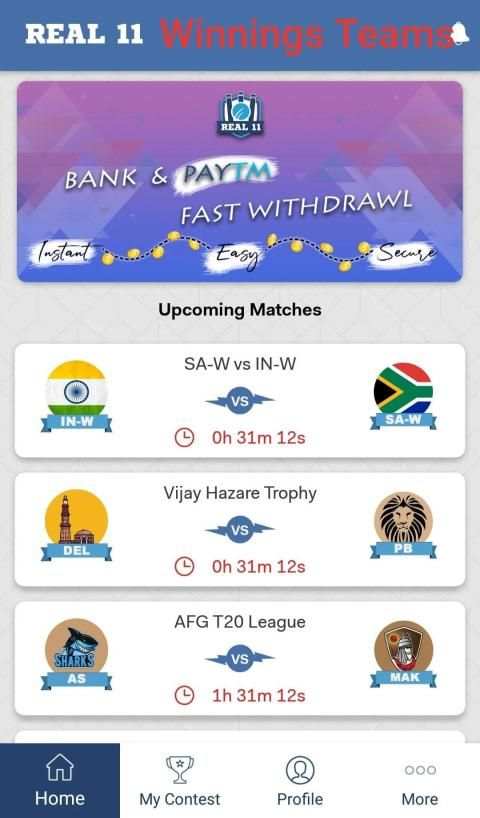 Real11 Fantasy Teams and Dream11 Prediction screenshot 1