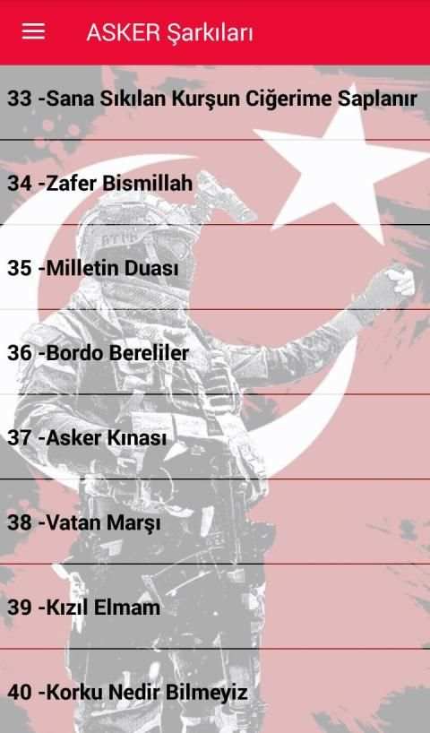 Asker Şarkıları İnternetsiz ( 40 Şarkı ) screenshot 4