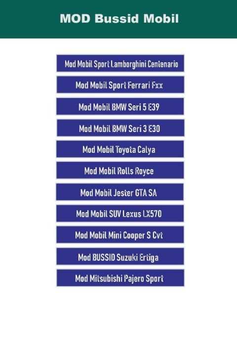Mod Mobil Lengkap Bussid screenshot 5