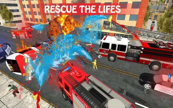 Emergency Fire Fighter Ambulance City Simulator स्क्रीनशॉट 1