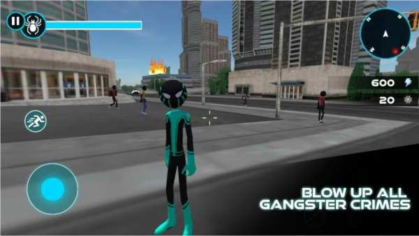 Amazing Stickman Spider Rope : Gangster Vice City screenshot 3